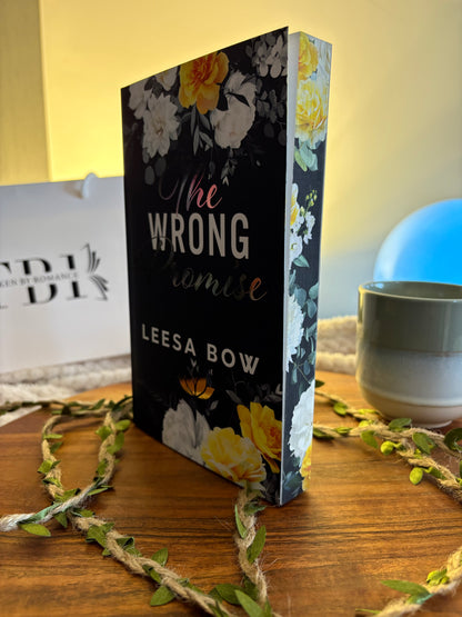 The Wrong Promise: The Hendricks Billionaires Book 3 by Leesa Bow - Foiled/Sprayed Edge Special Edition Signed Paperback