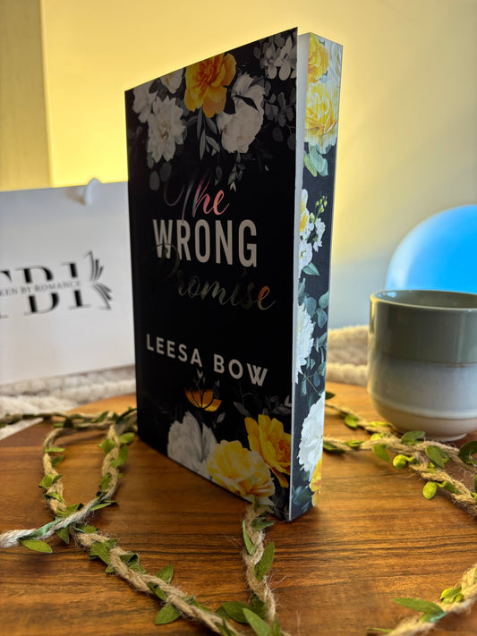 The Wrong Promise: The Hendricks Billionaires Book 3 by Leesa Bow - Foiled/Sprayed Edge Special Edition Signed Paperback