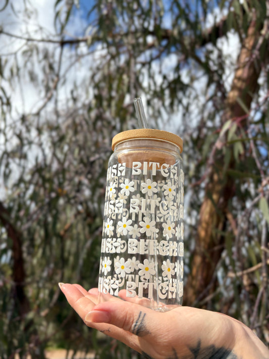 Bookish Glass Tumbler: "Bookish Bitch"